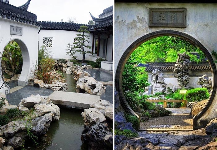 Mẫu sân vườn đẹp theo phong cách Trung Hoa