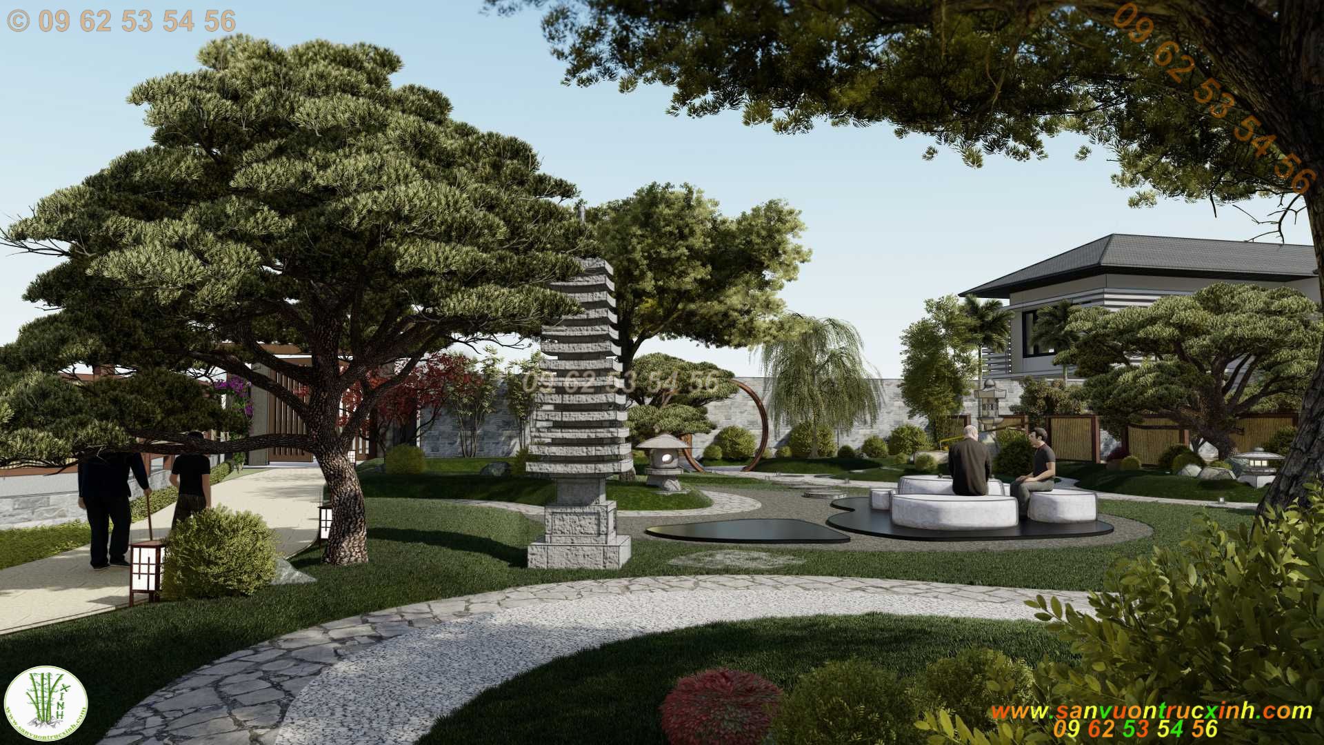 Mẫu sân vườn biệt thự phong cách Nhật Bản