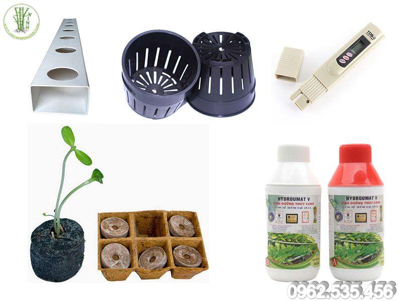 Một số dụng cụ trồng rau thủy canh